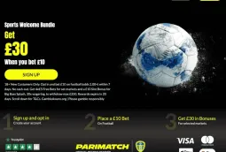 Get £30 in Free Bets from Bookmaker Parimatch