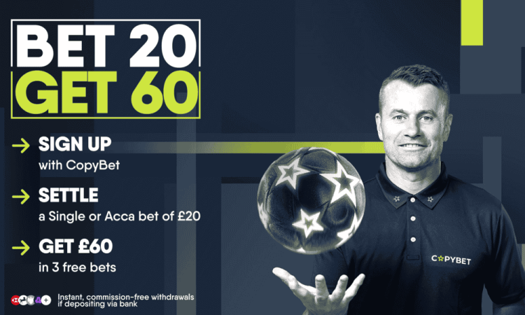 CopyBet - New Betting Site Offer £60