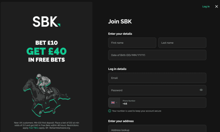 SBK - New Bookmaker with £40 in Free Bets