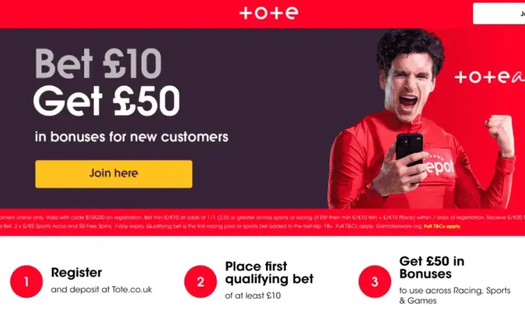 Get £50 from Racing Bookmaker Tote